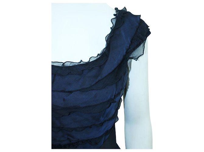 Tadashi Shoji Abito a strati blu navy - vista 5