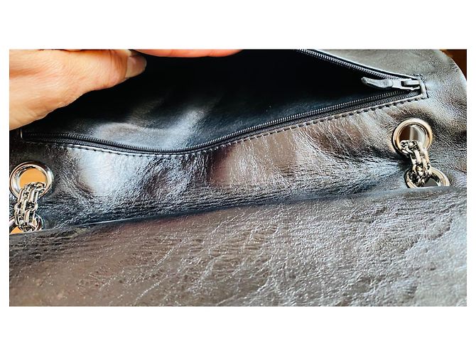 Chanel 2.55 Reissue  erste Coco Chanel eigene Tasche Schwarz Silber Hardware - Ansicht 13