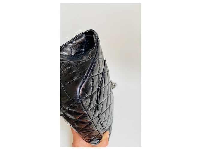 Chanel 2.55 Reissue  erste Coco Chanel eigene Tasche Schwarz Silber Hardware - Ansicht 17