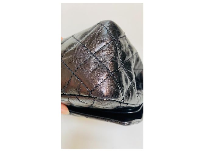 Chanel 2.55 Reissue  erste Coco Chanel eigene Tasche Schwarz Silber Hardware - Ansicht 19