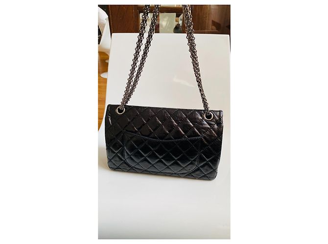 Chanel 2.55 Reissue  erste Coco Chanel eigene Tasche Schwarz Silber Hardware - Ansicht 3