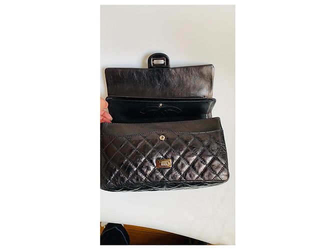 Chanel 2.55 Reissue  erste Coco Chanel eigene Tasche Schwarz Silber Hardware - Ansicht 9