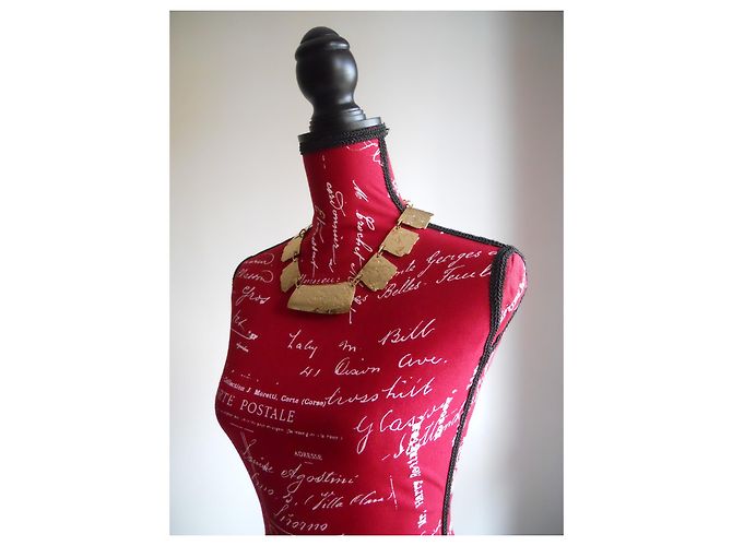 MAX MARA necklace  in hammered metal. - view 11