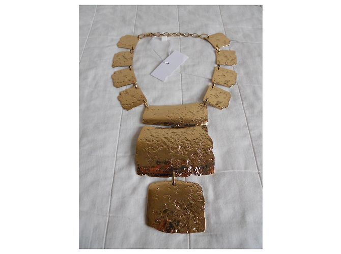 MAX MARA necklace  in hammered metal. - view 2