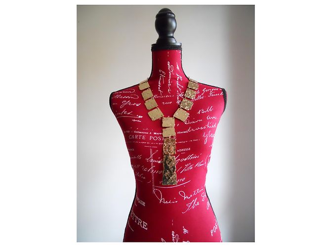 MAX MARA necklace  in hammered metal. - view 6