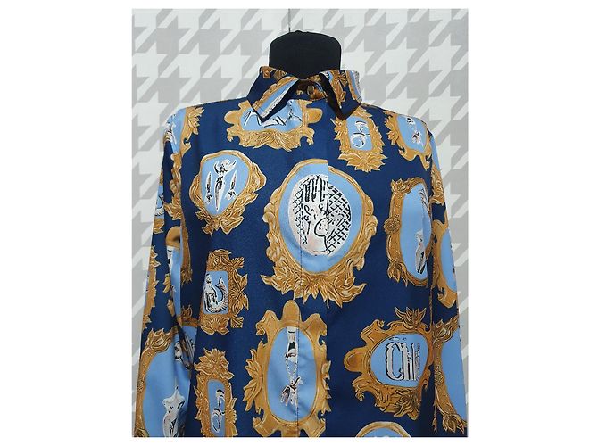 Camisa larga de seda espejo Chloé Multicolor - vista 2