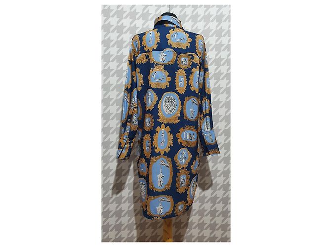 Camisa larga de seda espejo Chloé Multicolor - vista 4