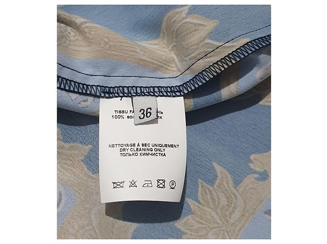 Camisa larga de seda espejo Chloé Multicolor - vista 6