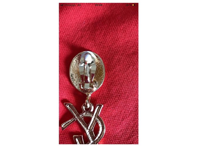 Orecchini Yves Saint Laurent Gold hardware - vista 6