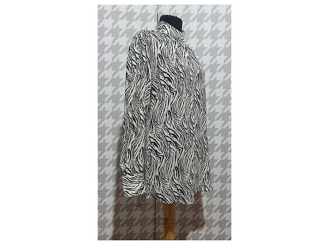 Camisa Isabel Marant Cade de seda estampada Negro Blanco - vista 2