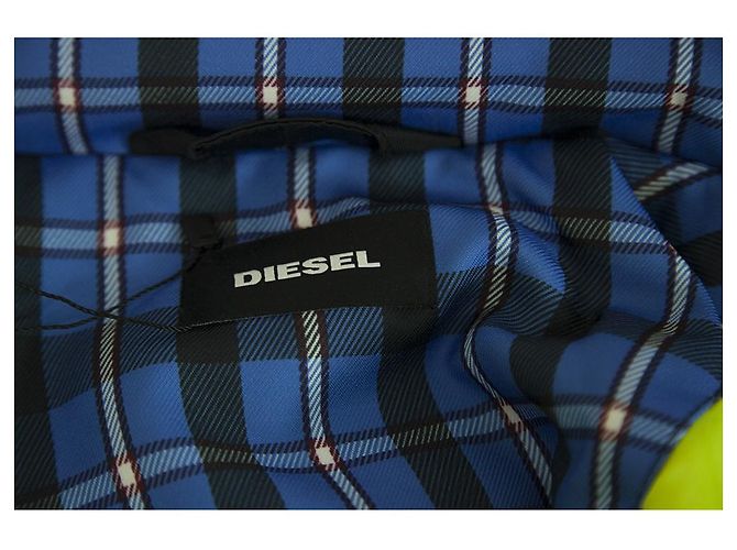 Diesel Man Blue Zipper Front Hooded Parka Convertible Nylon Jacket taglia M - vista 3