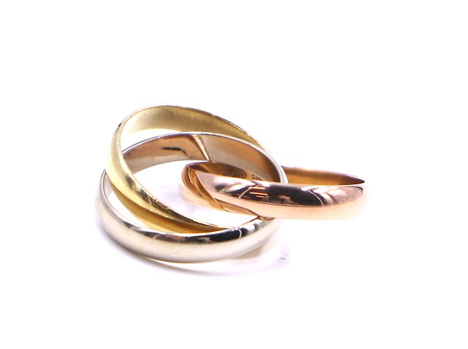 Love cartier 18K 750 Tricolor Trinity Ringgröße 50 - Ansicht 12