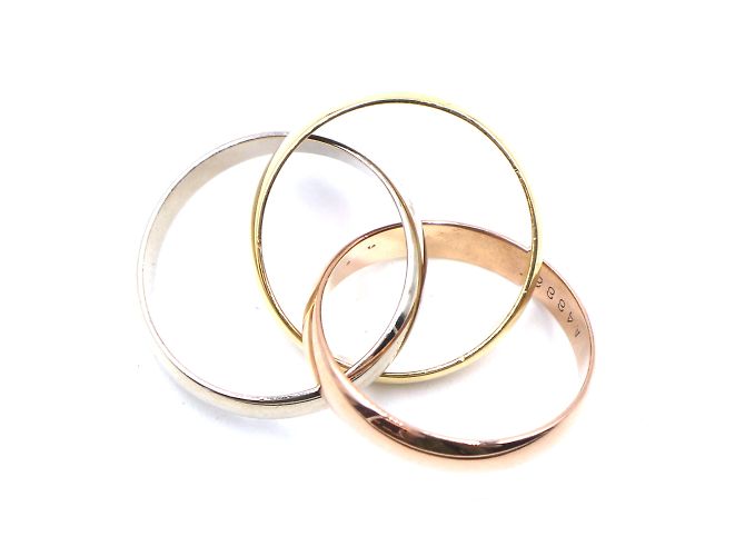 Love cartier 18K 750 Tricolor Trinity Ringgröße 50 - Ansicht 6