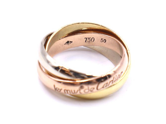 Love cartier 18K 750 Tricolor Trinity Ringgröße 50 - Ansicht 7