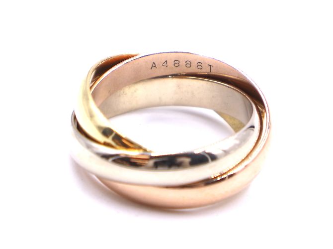 Love cartier 18K 750 Tricolor Trinity Ringgröße 50 - Ansicht 9