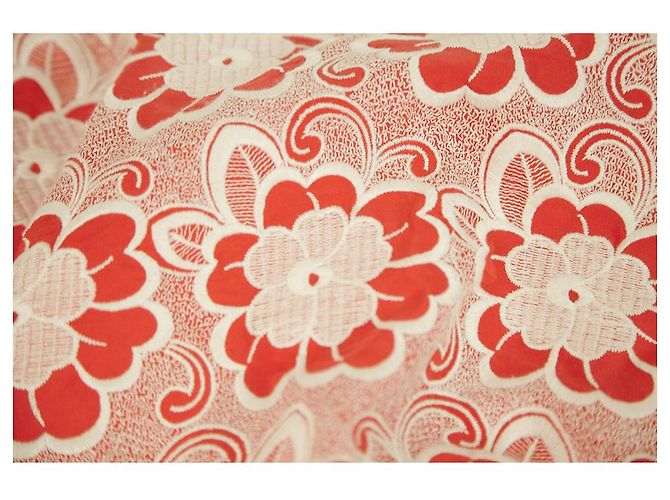 Tibi 100% Silk Red & White Floral trägerloses Minikleid Größe 2 Rot - Ansicht 6