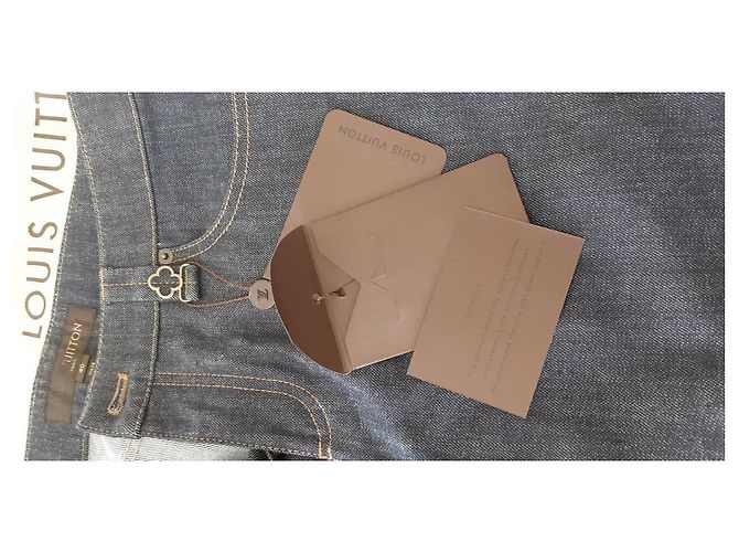 Vaqueros Louis Vuitton Denim Crudo Azul Marino - vista 2