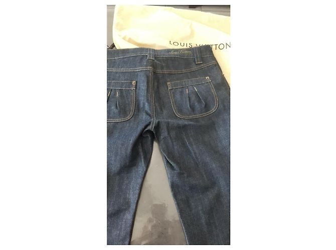 Vaqueros Louis Vuitton Denim Crudo Azul Marino - vista 3
