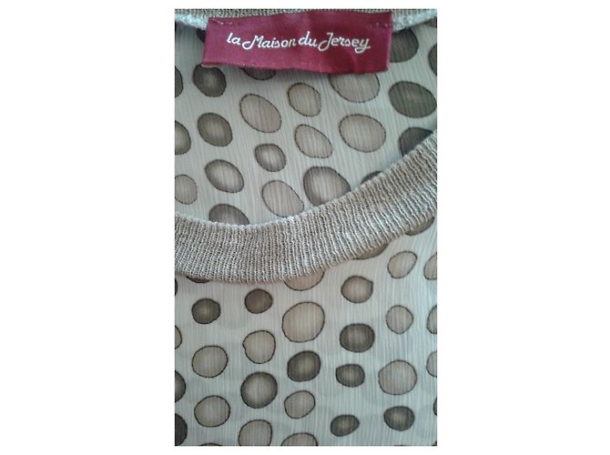 Autre Marque Top La Maison du Jersey Estampado Beige - vista 4
