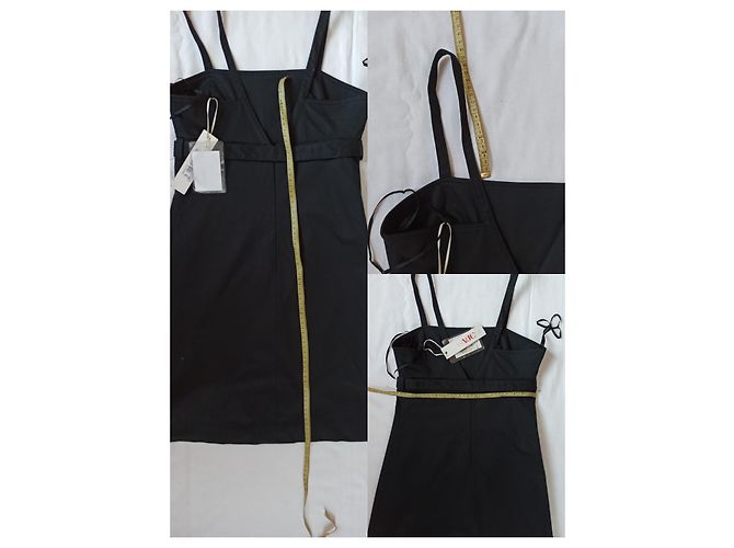 Versace Schwarzes Riemchenkleid mit Drapierung und Schlitz - Ansicht 6