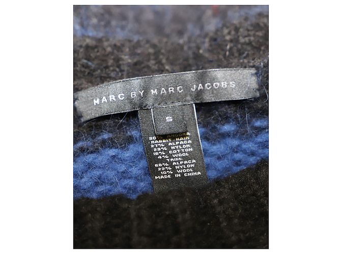 Marc by Marc Jacobs Pull Angora rayé bleu et noir - vue 3