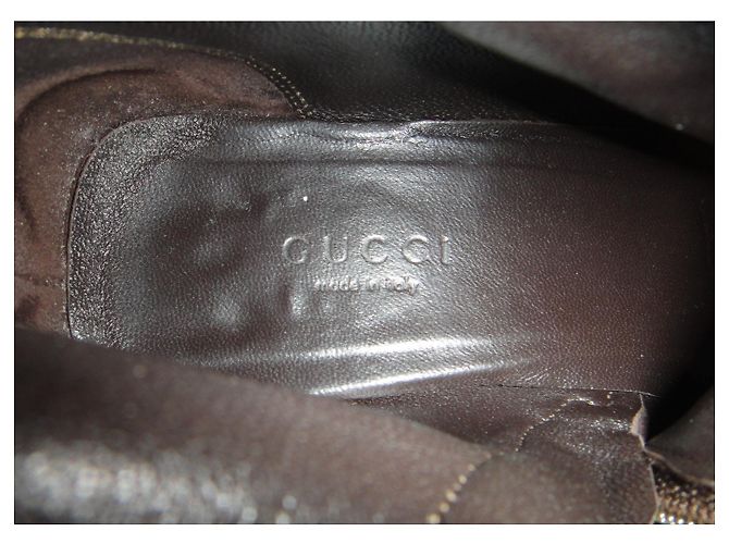 Botas Gucci de ante marrón oscuro Talla 36 - vista 10