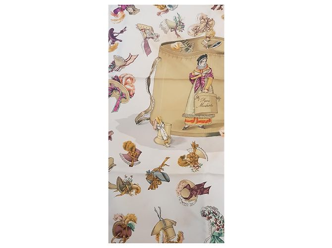Autre Marque Bufanda Hermès de seda amarilla Amarillo - vista 3