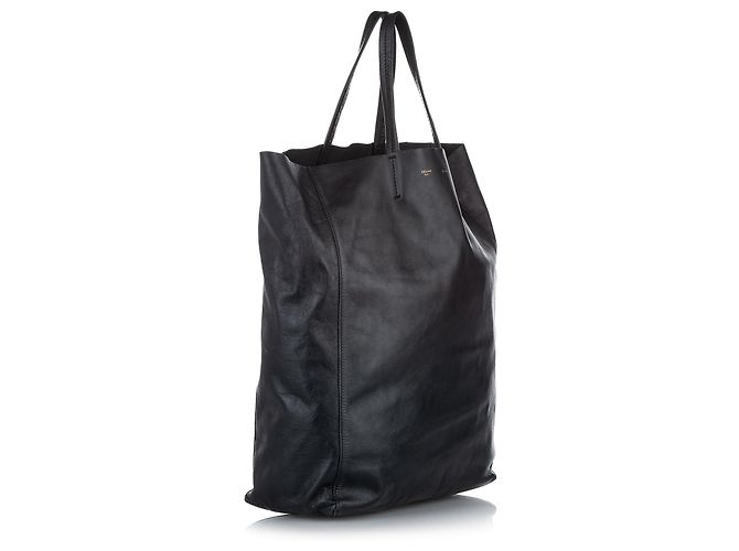 Céline Borsa tote in pelle Cabas verticale piccola nera Celine - vista 2