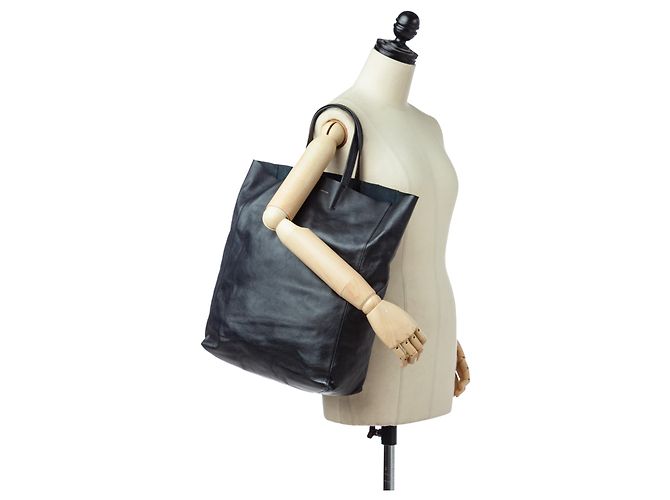 Céline Borsa tote in pelle Cabas verticale piccola nera Celine - vista 6