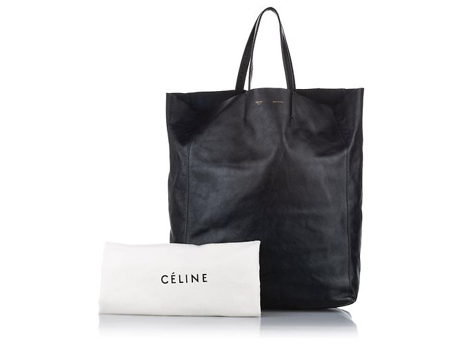 Céline Borsa tote in pelle Cabas verticale piccola nera Celine - vista 7
