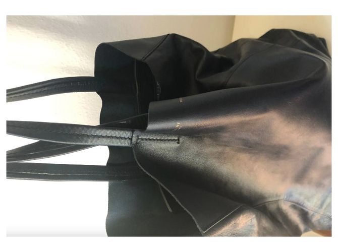 Céline Borsa tote in pelle Cabas verticale piccola nera Celine - vista 8