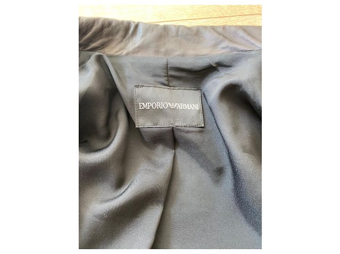 Emporio Armani Emporto Armani schwarze Lederjacke - Ansicht 2