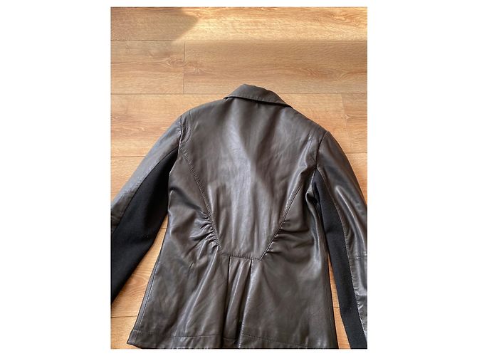 Emporio Armani Emporto Armani schwarze Lederjacke - Ansicht 3