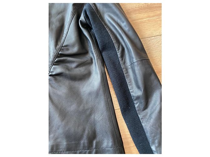 Emporio Armani Emporto Armani schwarze Lederjacke - Ansicht 5