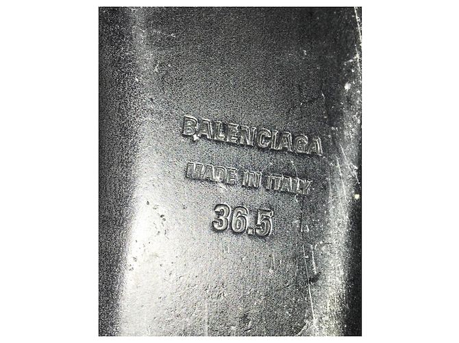 Balenciaga Sabot piatti quadrati foderati neri - vista 6