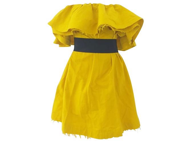 Lanvin For H&M Gelbes Rüschenkleid - Ansicht 5
