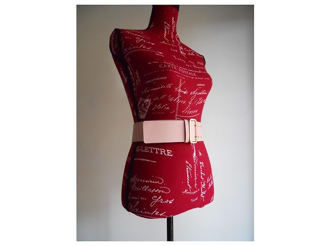 Real leather belt MAX MARA Pink - view 12