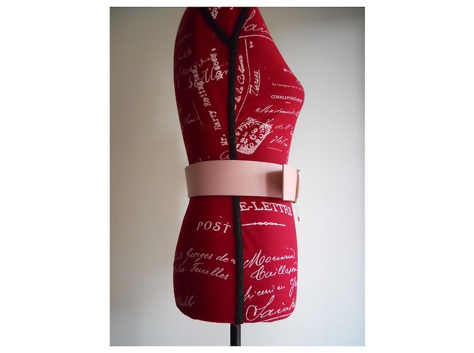 Real leather belt MAX MARA Pink - view 14