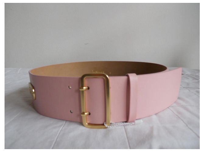Real leather belt MAX MARA Pink - view 2
