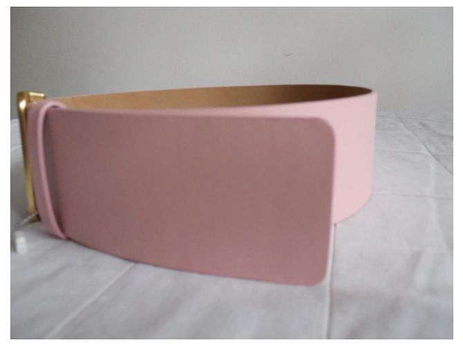 Real leather belt MAX MARA Pink - view 4