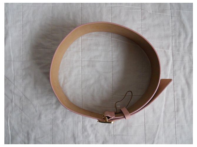 Real leather belt MAX MARA Pink - view 5