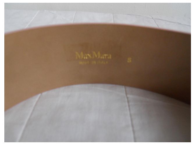 Real leather belt MAX MARA Pink - view 6