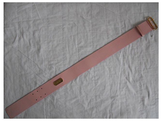 Real leather belt MAX MARA Pink - view 7