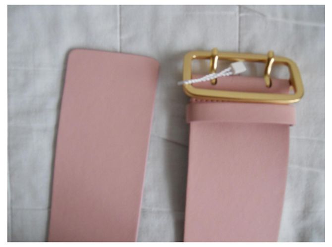 Real leather belt MAX MARA Pink - view 8