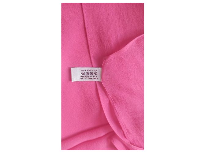 Christian Dior Seidenstola in Rosa asymmetrischer Schnitt Pink - Ansicht 3