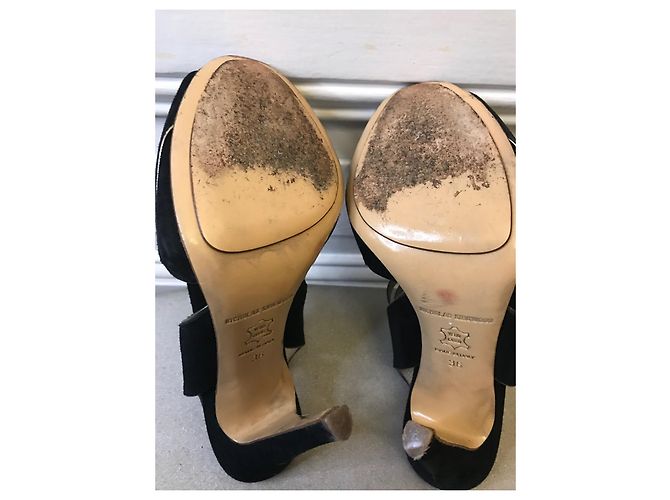 Sandali con tacco Nicholas Kirkwood in pelle nera - vista 8
