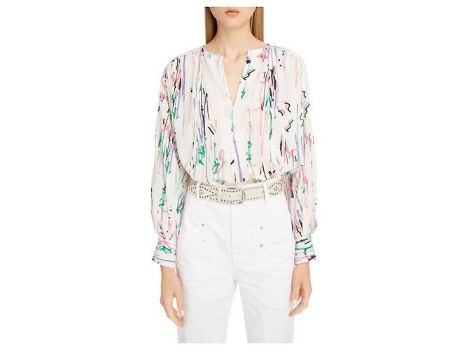 Blusa Isabel Marant de seda elástica con estampado Multicolor - vista 2