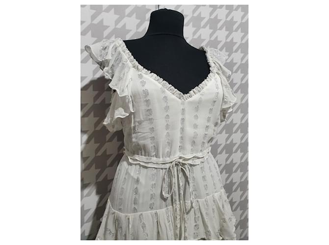 Needle & Thread Kleid Elfenbein Viscose Weiß - Ansicht 2