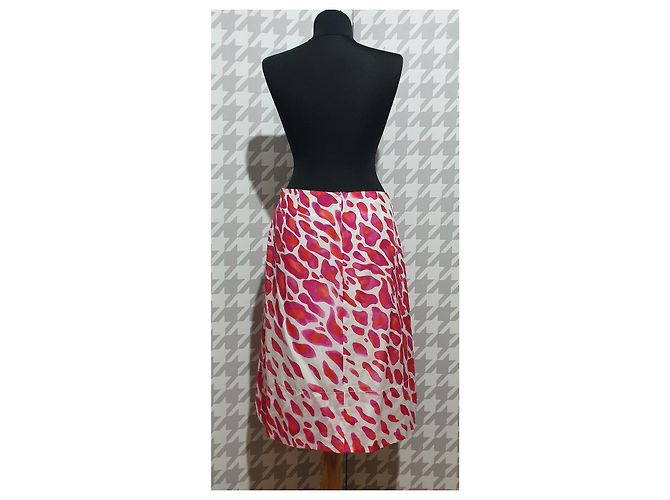 Gonna midi Hugo Boss in seta e cotone multicolore - vista 3