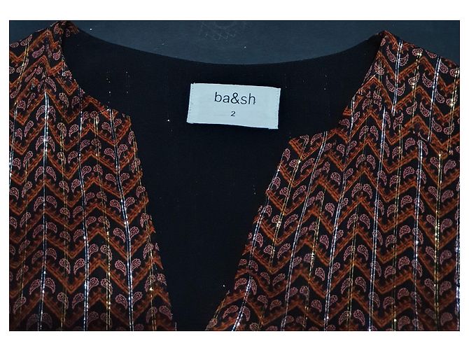 Vestido Ba&Sh Willow noir em viscose Multicor - vista 5